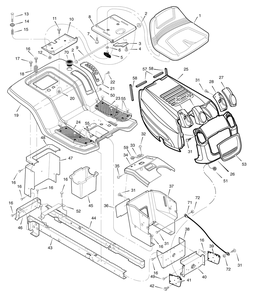 Part Location Diagram of 7102216 Murray Manual, Parts List